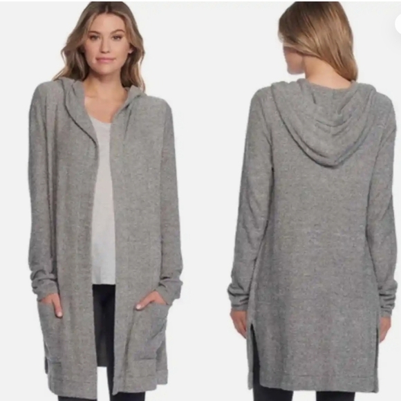 Barefoot Dreams Sweaters - Barefoot Dreams Hooded Cardigan, size S